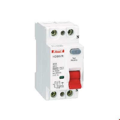 کلید نشتی جریان دو پل (30mA(AC مدل HDB6VR با جریان 16/20/25/32/40/63A
